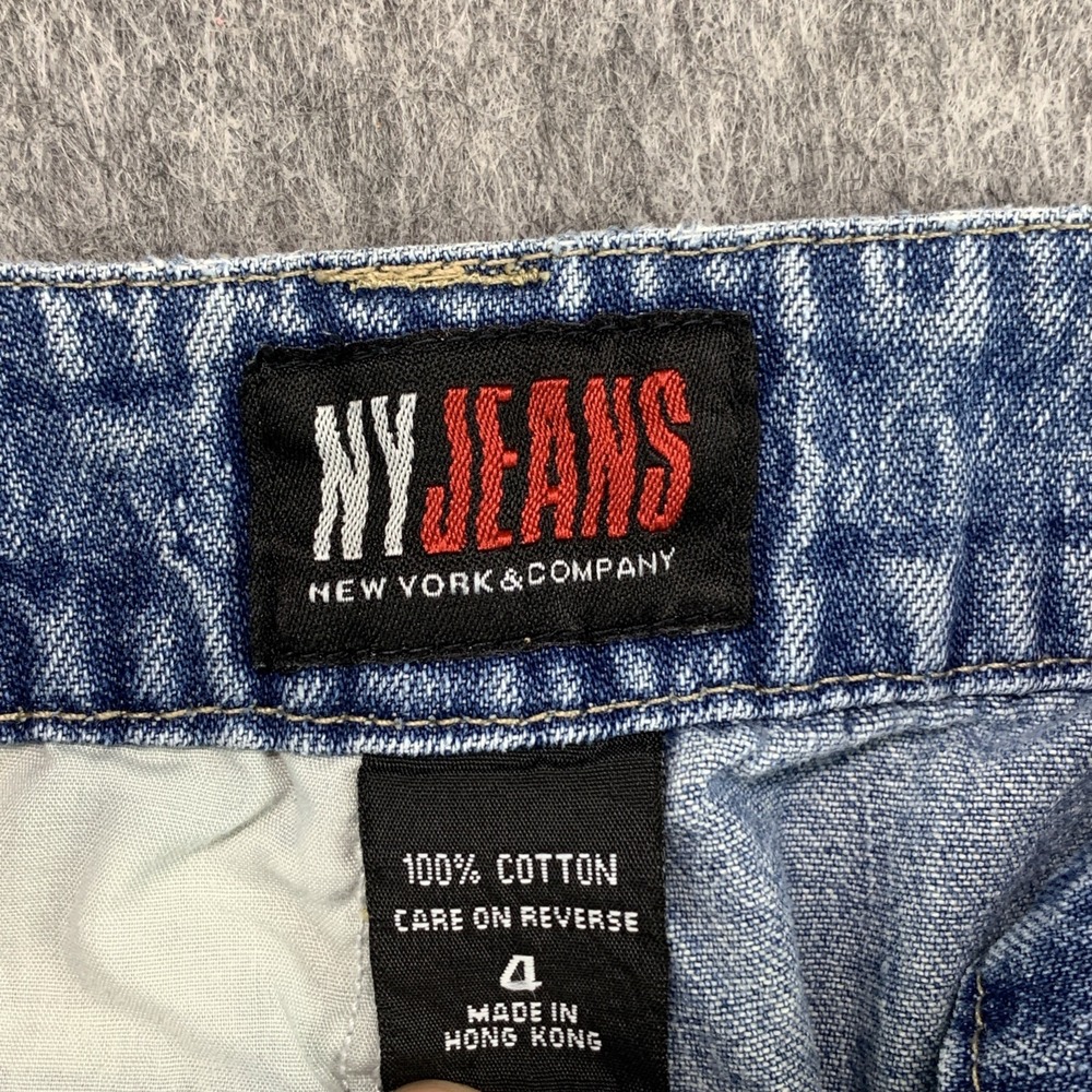 VTG Y2K NY JEANS Women's Baggy Carpenter Articulated Leg 100% Cotton - Size 4 - Picture 6 of 15